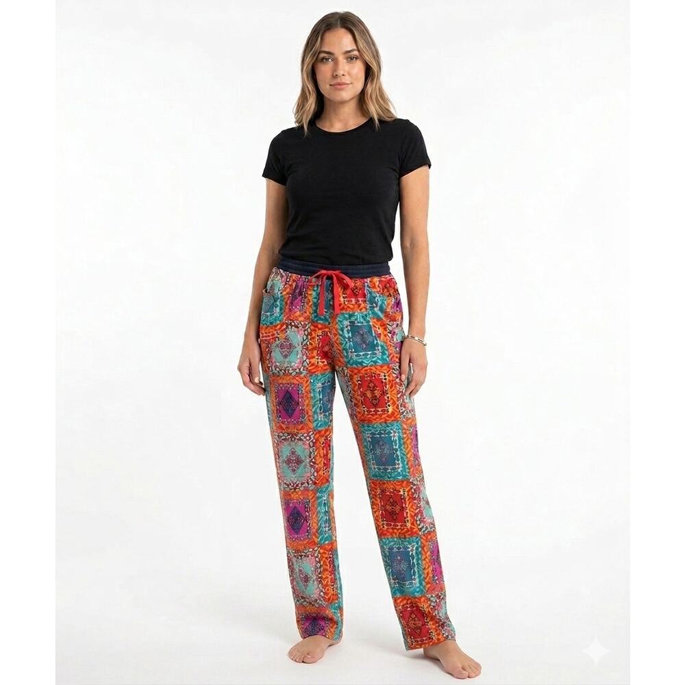 Josie Natori colorful floral pajama lounge pants